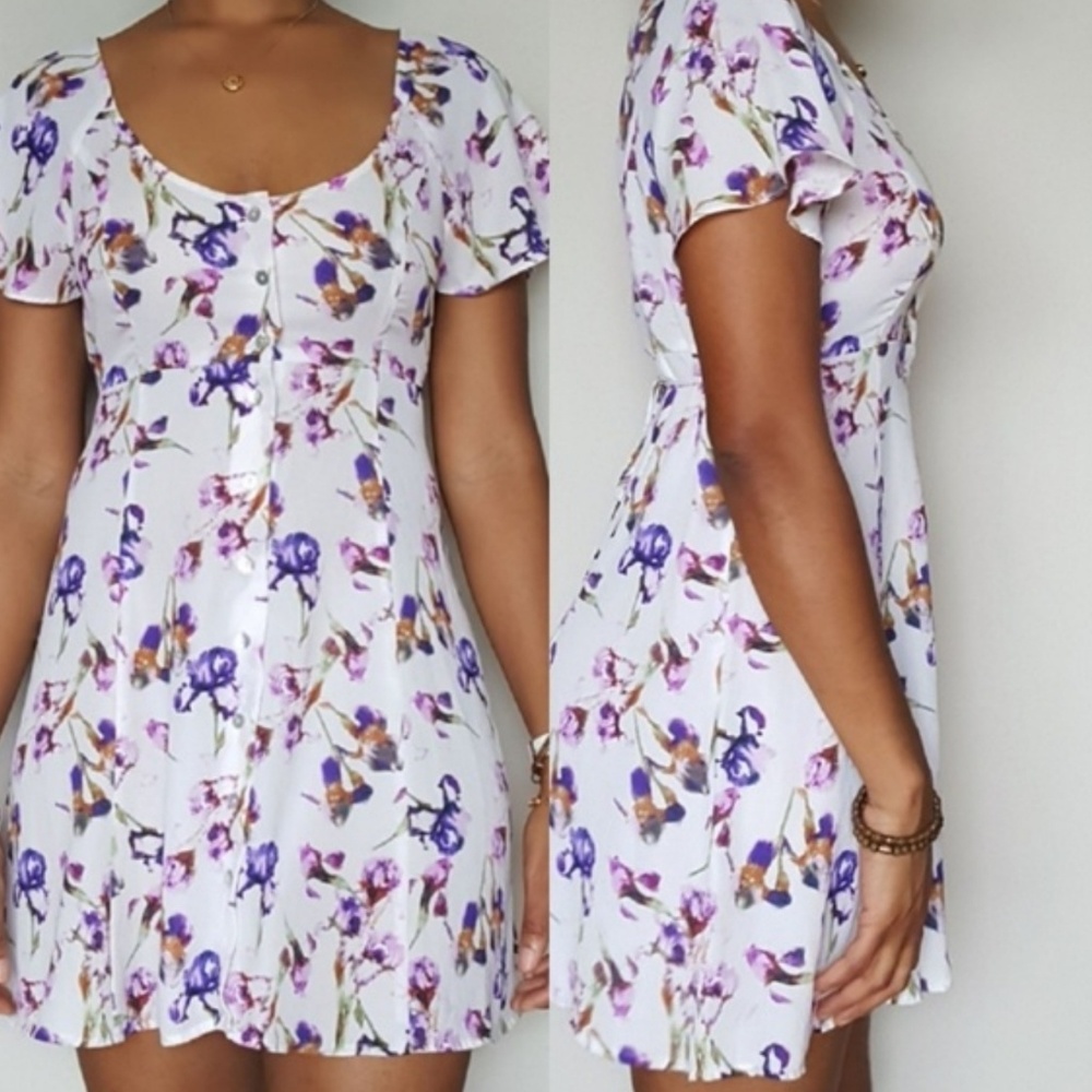 Forgiveness Floral Mini Dress Sz. M - Picture 4 of 8